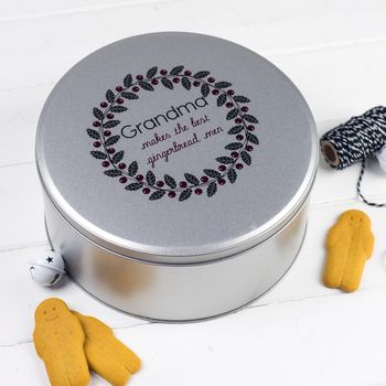 personalised christmas cake tin by auntie mims | notonthehighstreet.com