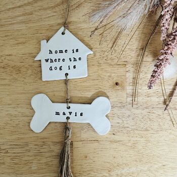 Home Is Where The Dog Is Clay Wall Hanging, 2 of 2