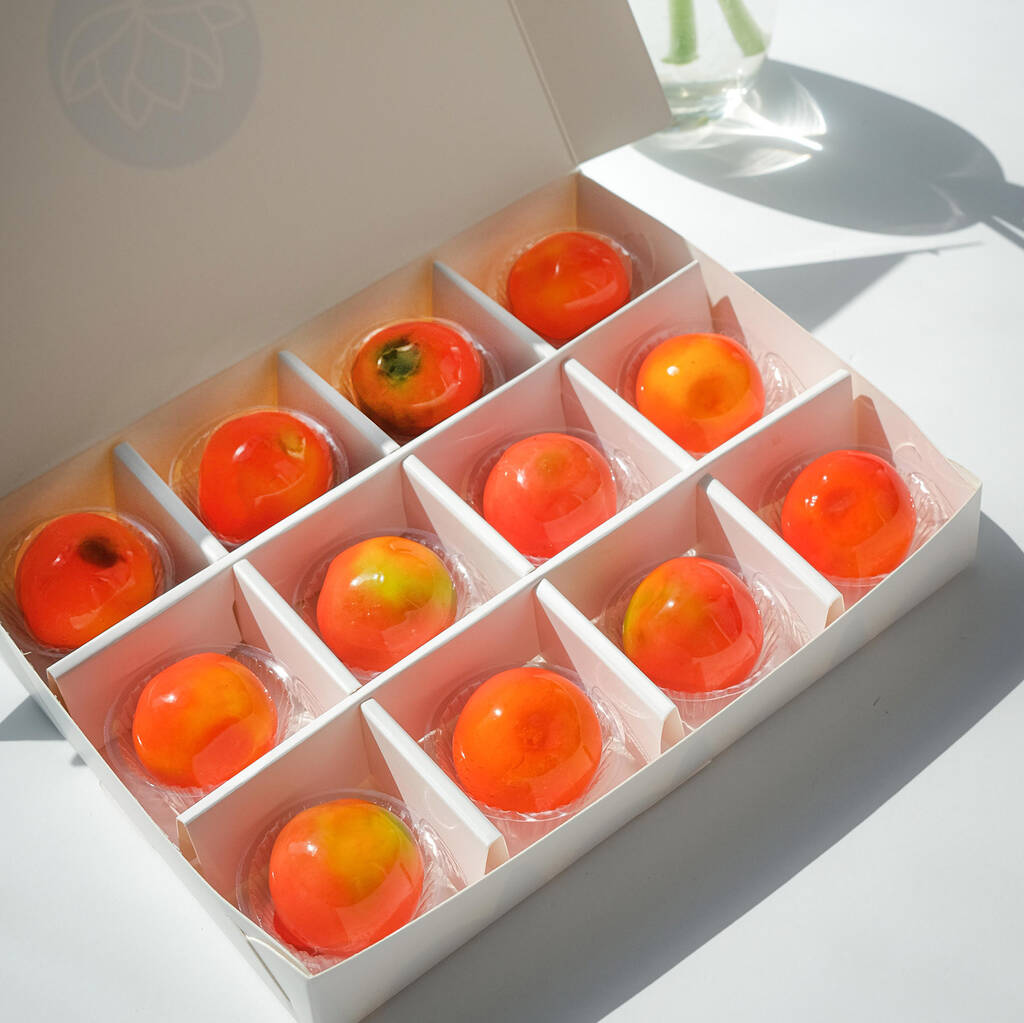 Miniature Tangerine Luk Chup Thai Vegan Desserts By PRANSUK DESSERT