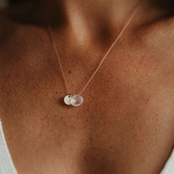 June Moonstone Fine Cord Birthstone Necklace, 4 of 6