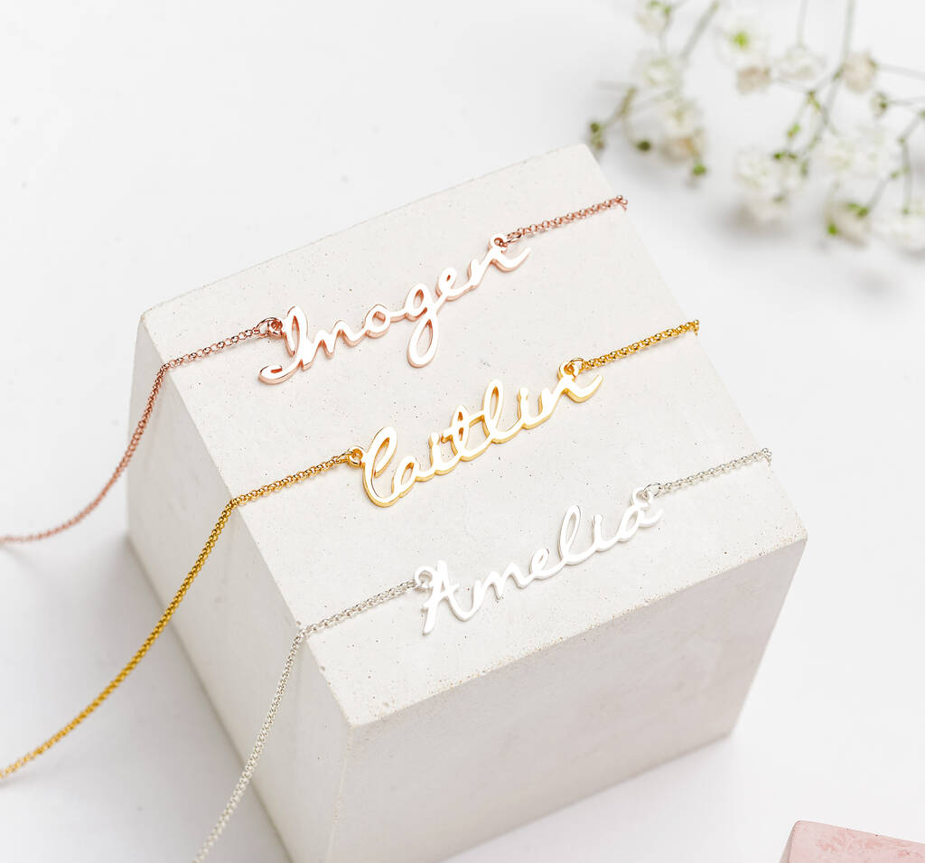 Osa Personalised Name Necklace Font Three, 1 of 10
