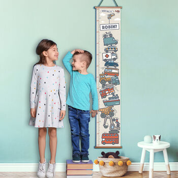 Personalised Transport Tower Canvas Height Chart, 2 of 7