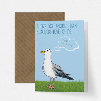 Greedy Seagull Love Card, 2 of 2