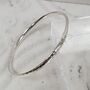 Hammered Sterling Silver Bangle, thumbnail 2 of 10