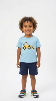 Timmy Blue Tractor Printed T Shirt, 9 of 10