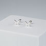 Sterling Silver Butterfly Screw Back Stud Earrings, thumbnail 3 of 5