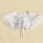 White Cotton Detachable Collar With Frill, thumbnail 2 of 4