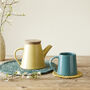 Fair Trade Handmade Glazed Stoneware Teapot, thumbnail 3 of 12