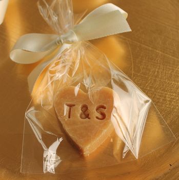 Personalised Scottish Tablet Heart Wedding Favour X 10, 3 of 6
