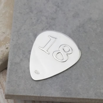 Personalised Silver 18th Birthday Plectrum, 2 of 6