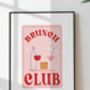 Brunch Club, Mid Century Cocktail Art Print, thumbnail 5 of 8