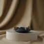 Handmade Black Marble Ashtray With Twin Gold Tiger Heads, thumbnail 1 of 2