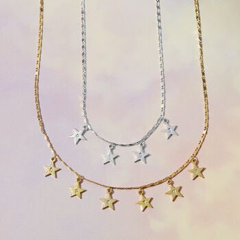 Personalised Starry Skies Initials Necklace, 6 of 8