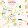 Map Of Leicestershire Art Print, thumbnail 3 of 5