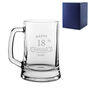 Personalised 18th Birthday Beer Tankard With Gift Box, thumbnail 1 of 2