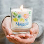 Floral 60th Birthday Personalised Candle, thumbnail 1 of 3