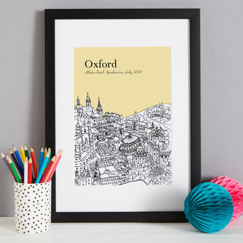 Personalised Oxford Graduation Gift Print, 6 of 9