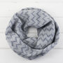Zig Zag Knitted Circle Scarf, thumbnail 3 of 6