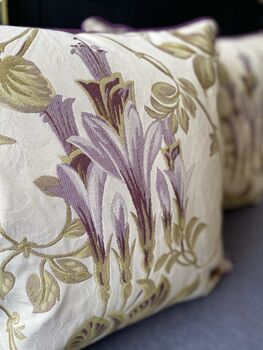 Purple Liberty Art Deco Floral 18' Cushion Cover, 4 of 5
