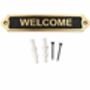 Custom Solid Brass Welcome Plaque With Black Finish, thumbnail 1 of 7