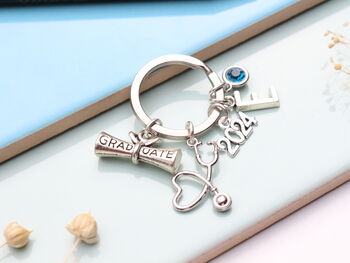Personalized Medical Graduation Keyring Medical Student Gift, 4 of 10