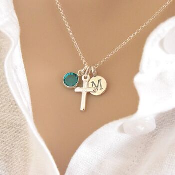 Sterling Silver Christening Necklace, 5 of 7