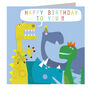 Dinosaurs Happy Birthday Card, thumbnail 2 of 5