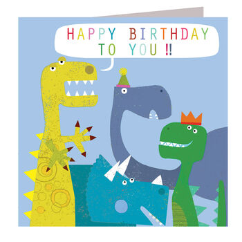 Dinosaurs Happy Birthday Card, 2 of 5