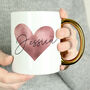 Personalised Heart Gold Mug For Teachers, thumbnail 2 of 2