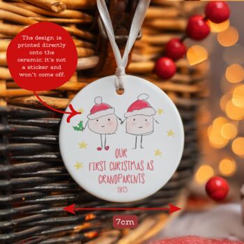 Our First Christmas As Grandparents Ceramic Tree Decoration C, 2 of 3