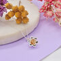 Sterling Silver Birth Flower And Initial Necklaces, thumbnail 10 of 12