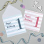 Candy Stripe 1st Birthday Card, thumbnail 2 of 7