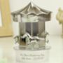 Personalised Silver Plated Carousel Money Box, thumbnail 1 of 6