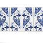 Lovebirds Tile Blue And White, thumbnail 5 of 11