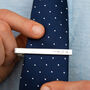 Morse Code Personalised Initial Tie Clip, thumbnail 2 of 9