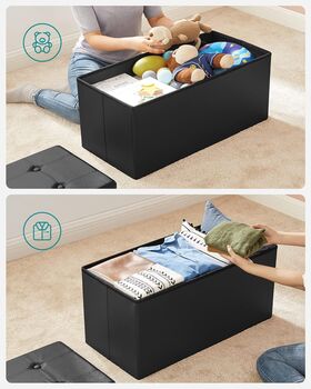 Foldable Storage Ottoman For Living Room And Bedroom, 5 of 10