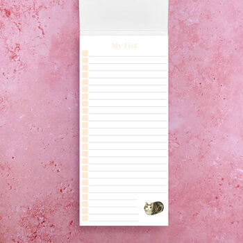 Cats Orange And White Magnetic List Pad, 2 of 2