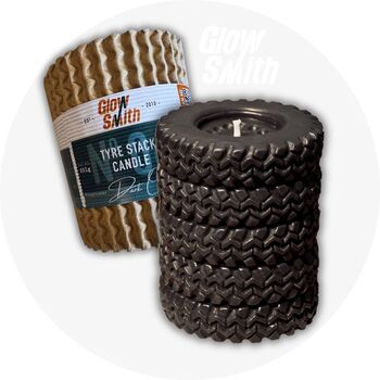 Land Rover Tyre Stack – Car Guy Candle | Man Cave Decor | Mechanics Gift | Classics Car Guys | Land Rover Gifts, 6 of 12