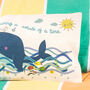 Personalised Under The Sea Swimming Whale Cushion, thumbnail 4 of 4
