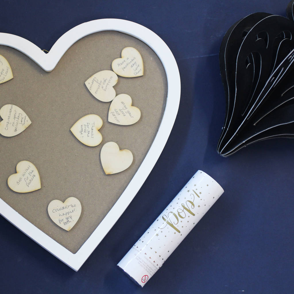 wedding guest book heart frame by posh totty designs interiors