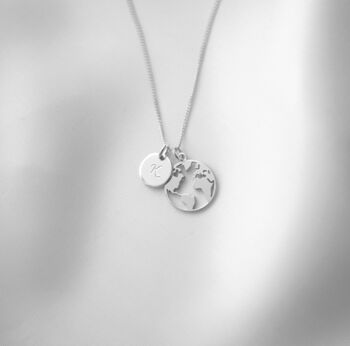 Meaningful World Map Pendant – Graduation, Farewell Or Birthday Necklace For Explorers, 2 of 8