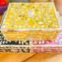 Mother Of Pearl Jewellery Box | Yellow, thumbnail 1 of 5