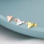 Sterling Silver Extra Tiny Triangle Stud Earrings, thumbnail 4 of 12