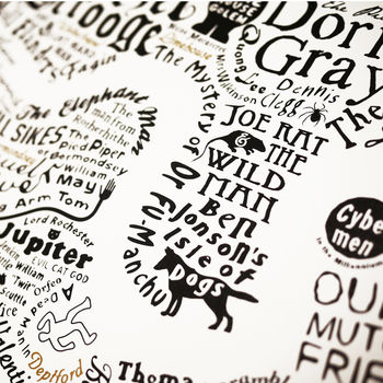 Typographic Map Of Literary London Print, 4 of 9