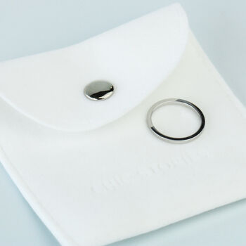 Sterling Silver Simple Thin Band Ring, 3 of 4