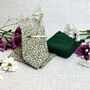 Emerald Floral Cotton Wedding Tie Set, thumbnail 2 of 4