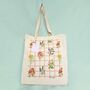 Gridded Floral Tote Bag, thumbnail 2 of 6