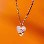 Mother Of Pearl Heart And Bright Beaded Chain Necklace, thumbnail 9 of 12