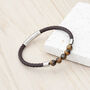 Personalised Men's Woven Tiger's Eye Bracelet, thumbnail 6 of 7