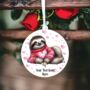 Personalised Sloth Pose Love Decoration, thumbnail 2 of 2